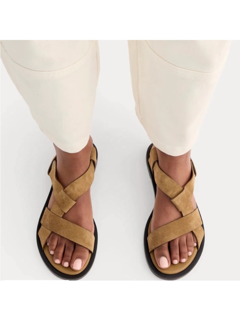 Everlane Shoes 10.5 City Strap Sandal Tan Suede